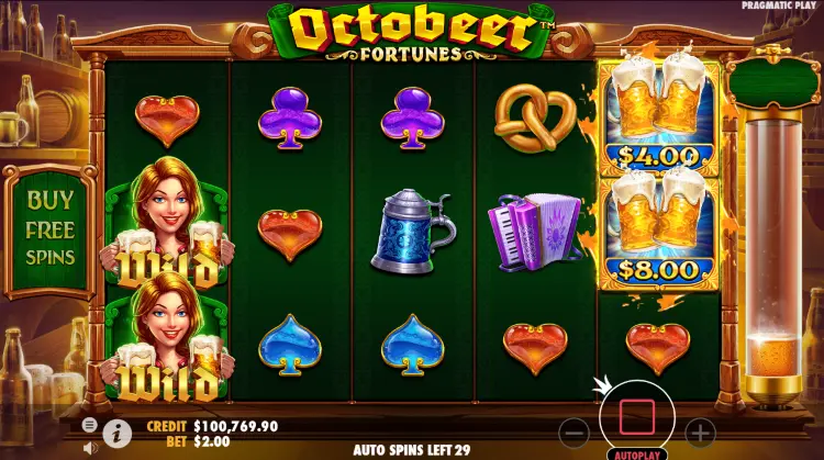 octobeer fortunes slot base game